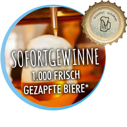 gezapftes Bier Gewinn